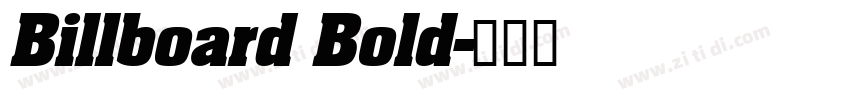 Billboard Bold字体转换